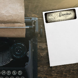 Vintage Ticket Typography  Return Address Label