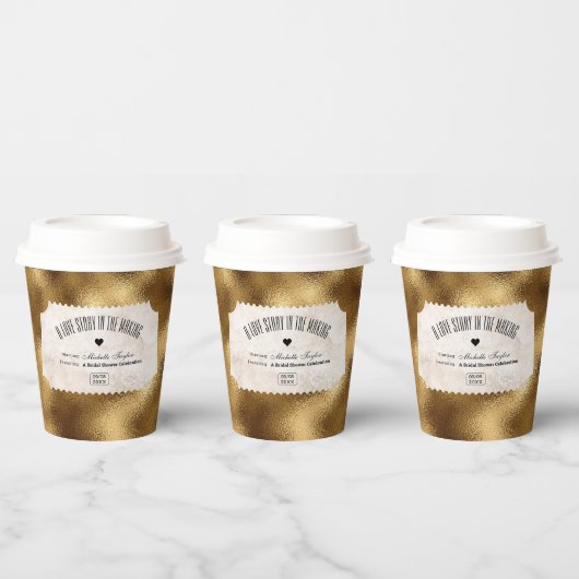 Vintage Ticketbridal Pappbecher (Multi)