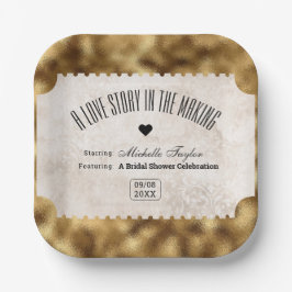 Vintage Ticketbridal Pappteller