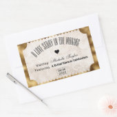 Vintage Ticketbridal Rechteckiger Aufkleber (Umschlag)