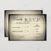 Vintage Tickethochzeit RSVP (Vorne/Hinten)