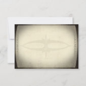 Vintage Tickethochzeit RSVP Karte (Rückseite)