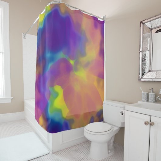 Vintage-Tie-Dye Duschvorhang (Beispiel)