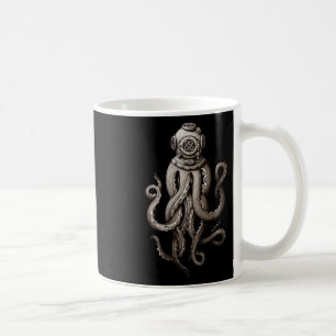 Vintage Tiefseetaucher Cthulhu Octopus Kaffeetasse