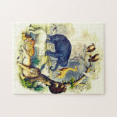 Vintage Tierdarstellung von Oliver Goldsmith Puzzle (Horizontal)