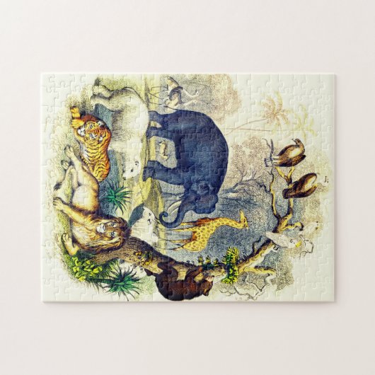 Vintage Tierdarstellung von Oliver Goldsmith Puzzle (Horizontal)