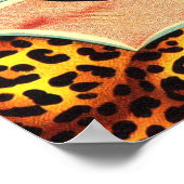 Vintage TierdruckGirl Poster (Ecke)