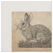 Vintage Tiere auf Burlap 5x4 Stoff (Nahaufnahme)