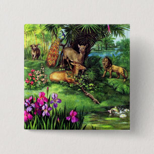 Vintage Tiere Button