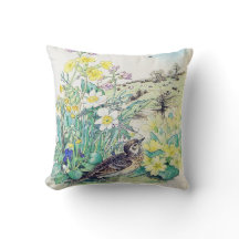 vintage Tiere englische Landschaft Kissen