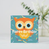 Vintage Tiere Geburtstag niedliche Flachkarte (Stehend Vorderseite)