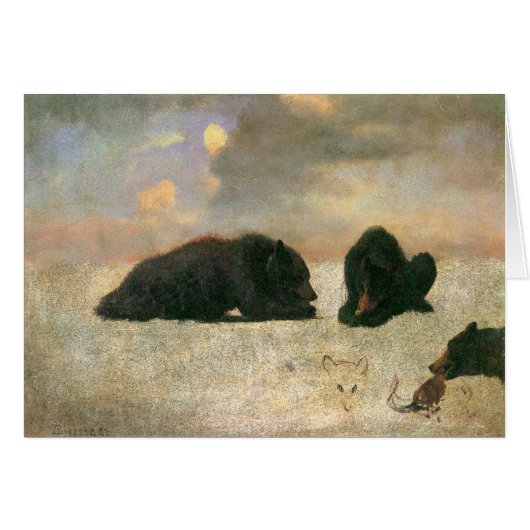 Vintage Tiere, Grizzly Bars von Albert Bierstadt (Vorderseite (Horizontal))
