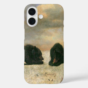 Vintage-Tiere, Grizzlybären von Albert Bierstadt iPhone 16 Hülle