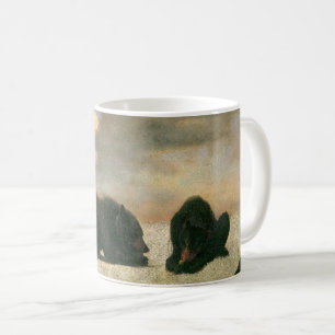 Vintage-Tiere, Grizzlybären von Albert Bierstadt Kaffeetasse