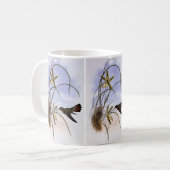 Vintage Tiere, Hummingbird Bird Orchid-Blume Kaffeetasse (Vorderseite Links)