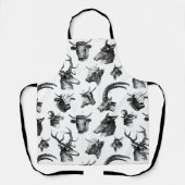 Vintage Tiere Kosher Carnivore Cloven Hoofed Schürze (Vorderseite)