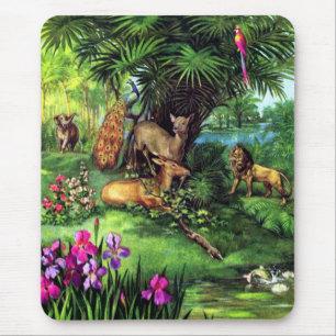 Vintage Tiere Mousepad