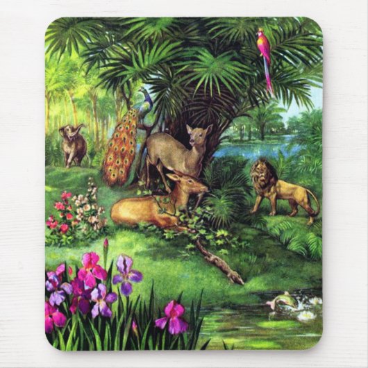 Vintage Tiere Mousepad (Vorne)