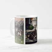 Vintage Tiere, Niedliche Viktorianische Hauskatzen Kaffeetasse (Vorderseite Links)