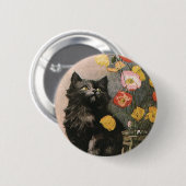 Vintage Tiere, Niedliche Viktorianische Kätzchen u Button (Vorne & Hinten)