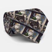 Vintage Tiere, Niedlicher Tabby Cat und Schmetterl Krawatte (Gerollt)