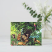 Vintage Tiere Postkarte (Stehend Vorderseite)