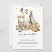 Vintage Tiere | Schlafepover Einladung (Vorderseite)