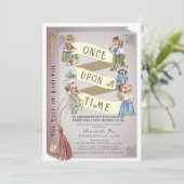 Vintage Tiere Storybook Kinderdusche Einladung (Stehend Vorderseite)