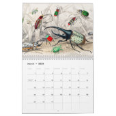 Vintage Tierinsekten Bugs Fish Zoology Kingdom Kalender (Mär 2026)