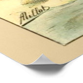 Vintage Tierkunst afrikanischer Wildtiere Poster (Ecke)