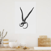 Vintage Tierschäume Poster (Küche)