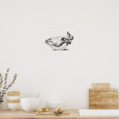 Vintage Tierschäume Poster (Küche)