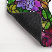 Vintage Tiffany-Hartglas-Lila Rose Mousepad (Ecke)