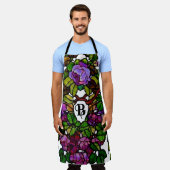 Vintage Tiffany-Hartglas-Lila Rose Schürze (Getragen)