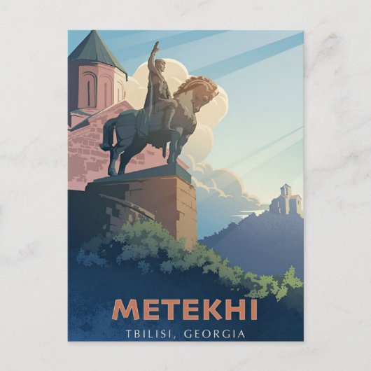 Vintage Tiflis Georgien Gebäude Stadtscape Postkarte (Vorderseite)