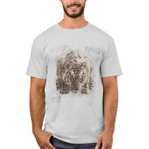 Vintage Tiger Da Vinci Skizzenstil
