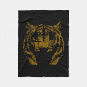Vintage Tiger Face Tiger Head Wild Cat Lover Gift Fleecedecke