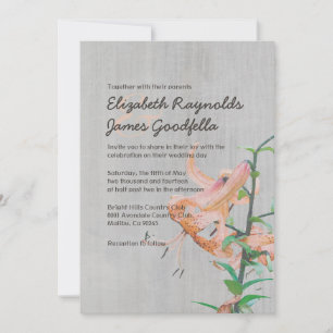 Vintage Tiger-Lilien-Hochzeitseinladungen Einladung