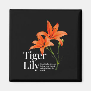 Vintage Tiger Lily Blume Ästhetische Gartenarbeit  Magnet
