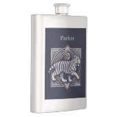 Vintage Tiger Navy Blau Flachmann (Rechts)