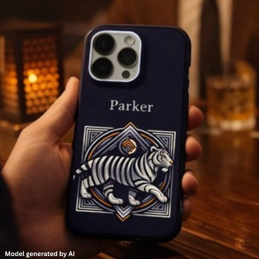 Vintage Tiger Navy Blau iPhone Hülle