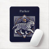 Vintage Tiger Navy Blau Mousepad (Mit Mouse)