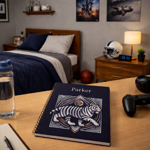 Vintage Tiger Navy Blau Notizblock