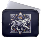Vintage Tiger Navyblau Laptopschutzhülle (Vorderseite)