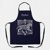 Vintage-Tiger-Navyblau-Schürze Schürze (Vorderseite)