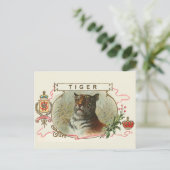 Vintage Tiger Postkarte (Stehend Vorderseite)