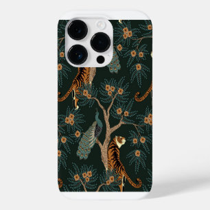 Vintage Tiger und Pfau Case-Mate iPhone 14 Pro Hülle