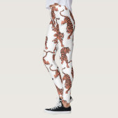 Vintage Tiger, von Hand gezeichnet nahtloses Muste Leggings (Links)