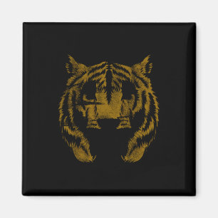Vintage-Tigergesicht Tigerkopf Wildkatzenliebhaber Magnet