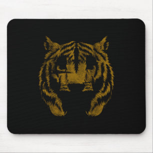 Vintage-Tigergesicht Tigerkopf Wildkatzenliebhaber Mousepad